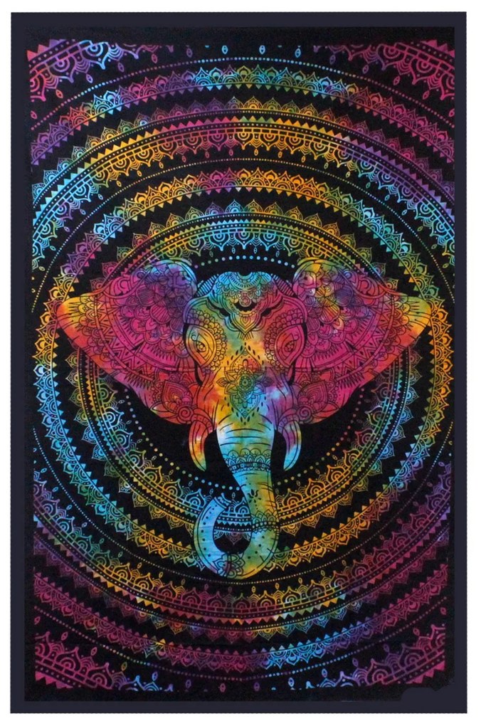 Bavlnená prikrývka na posteľ - Hlava slona (dvojlôžková)