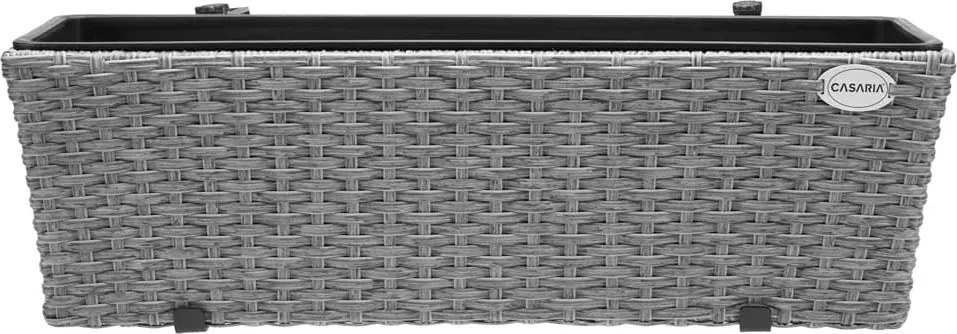 Závěsný balkonový květináč s vnitřní vložkou Plantero šedý