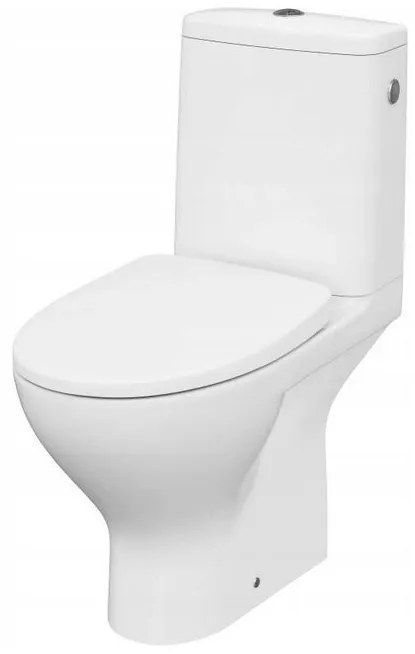 Cersanit Moduo 43 - WC kombi zadný odpad 3/5 CLEAN ON+WC sedátko duroplast SLIM, Biela, K116-036