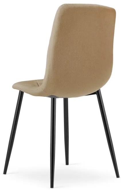 Set dvoch jedálenských stoličiek LIBRA hnedé / čierne nohy (2 ks)