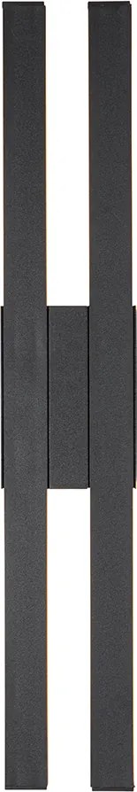 Moderné vonkajšie nástenné svietidlo čierne vrátane LED 2-svetlo IP54 - Jamal