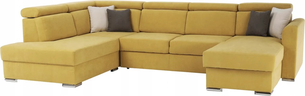 Rohová sedačka U Maidstone (žltá) (L)