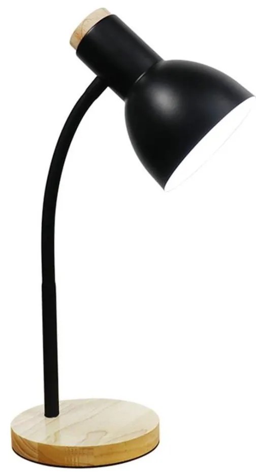 Zuma Line SM-W02-BL - Stolná lampa 1xE27/40W/230V čierna/dub