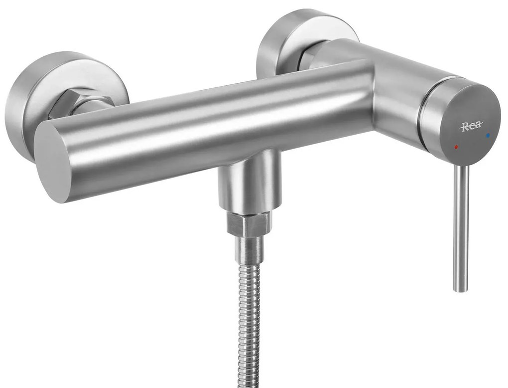 Rea Foss, sprchová batéria s ručnou sprchovou súpravou, brúsená oceľ, REA-B9641