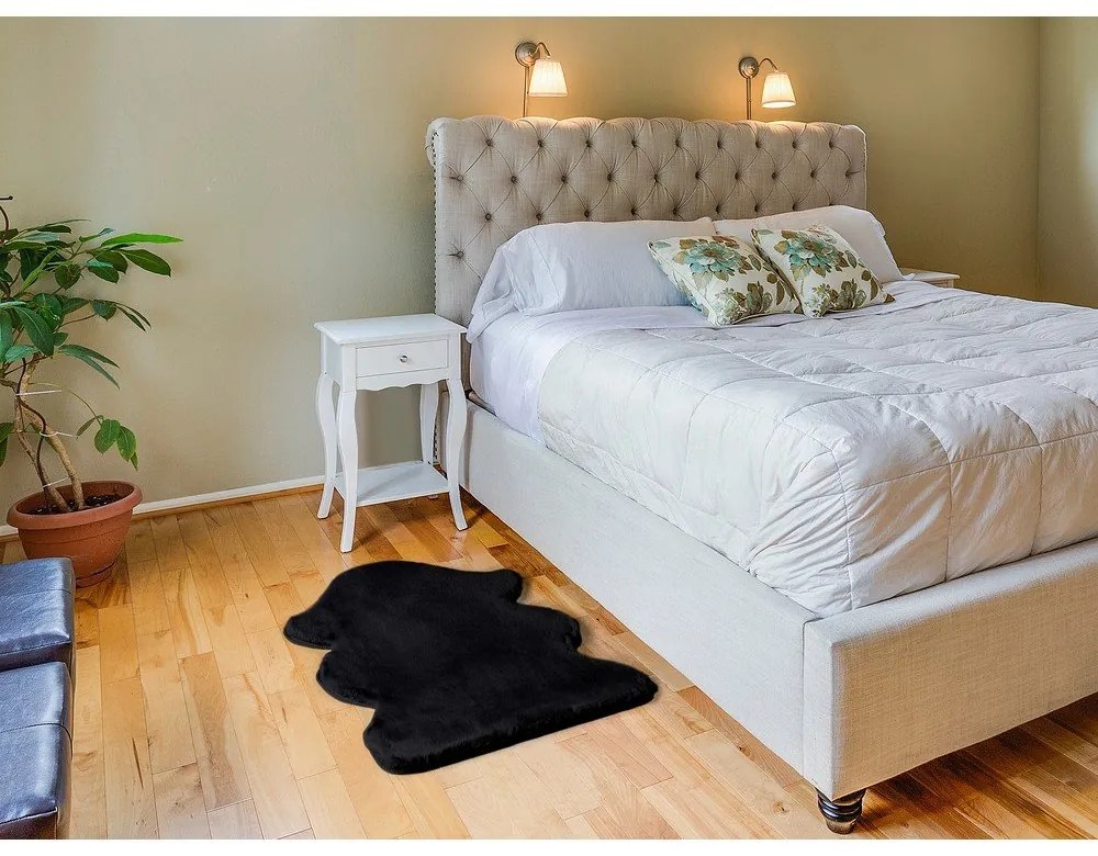 Čierny koberec Universal Fox Liso, 60 x 90 cm