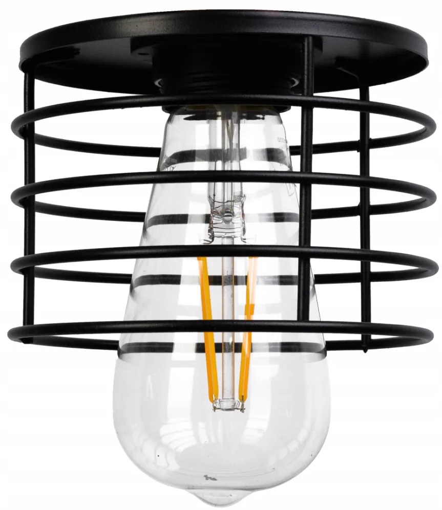 BERGE LED závesné stropné svietidlo drevený trám 2xE27 Loft Luster Spring