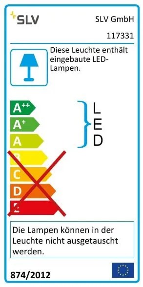 Zápustné - podhľadové svietidlo SLV OCCULDAS LED nepřímé, biele 117331