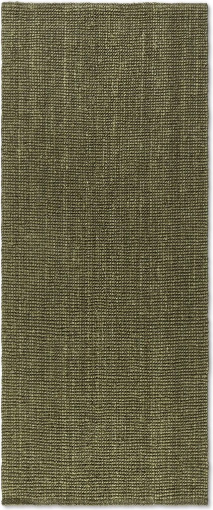 Hanse Home, Koberec behúň Bouclé Jute 105977 Jungle Green, 80x200, zelená, chodba / predsieň
