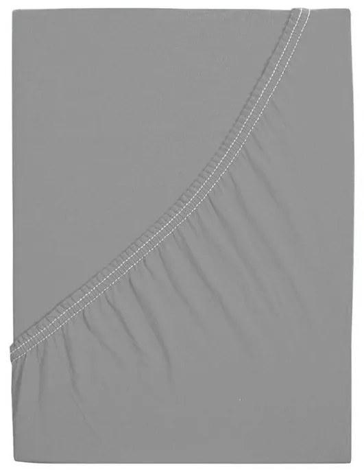 Jersey plachta do detskej postieľky EXCLUSIVE 60x120 cm sivá