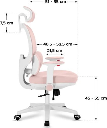 Detská otočná stolička Mark Adler Junior 6.3 Pink