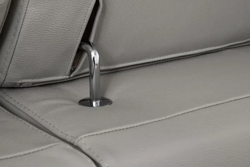 Moderné kožené kreslo LOREN II, sivá (madras - 128 grey)