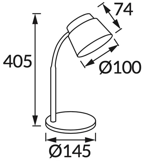 STRÜHM Stolná lampa ELMO LED BLUE Neutral White 3198