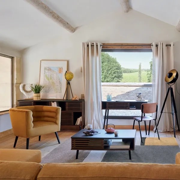 Atmosphera - Stojacia lampa LAHTI 1xE27/25W/230V paulovnia