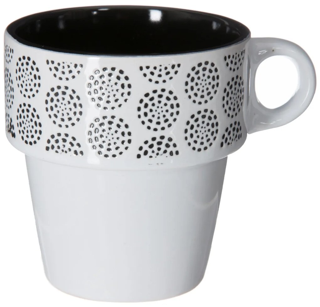 Keramický hrnček so stojanom Ethnik 260 ml sada 6ks