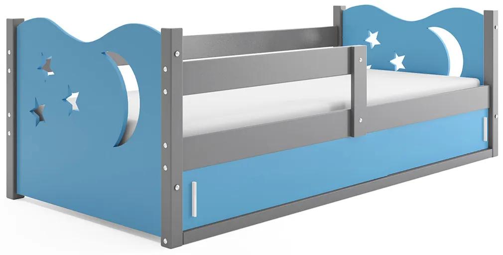 Detská posteľ MIKOLAJ 1 | sivá 80x160 cm Farba: Sivá / Modrá