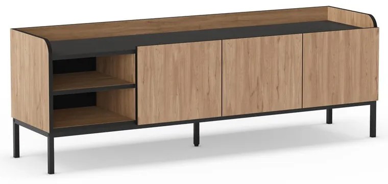 TV stolík v dekore duba v prírodnej farbe 160x55x42 cm Adara – Marckeric