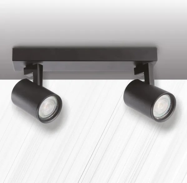 Bodové svietidlo LYNX 2xGU10/10W/230V čierna
