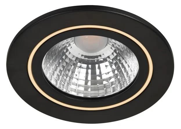 NORDLUX LED bodové osvetlenie do kúpeľne ALEC 1-KIT, 6,1 W, teplá biela, okrúhle, čierne