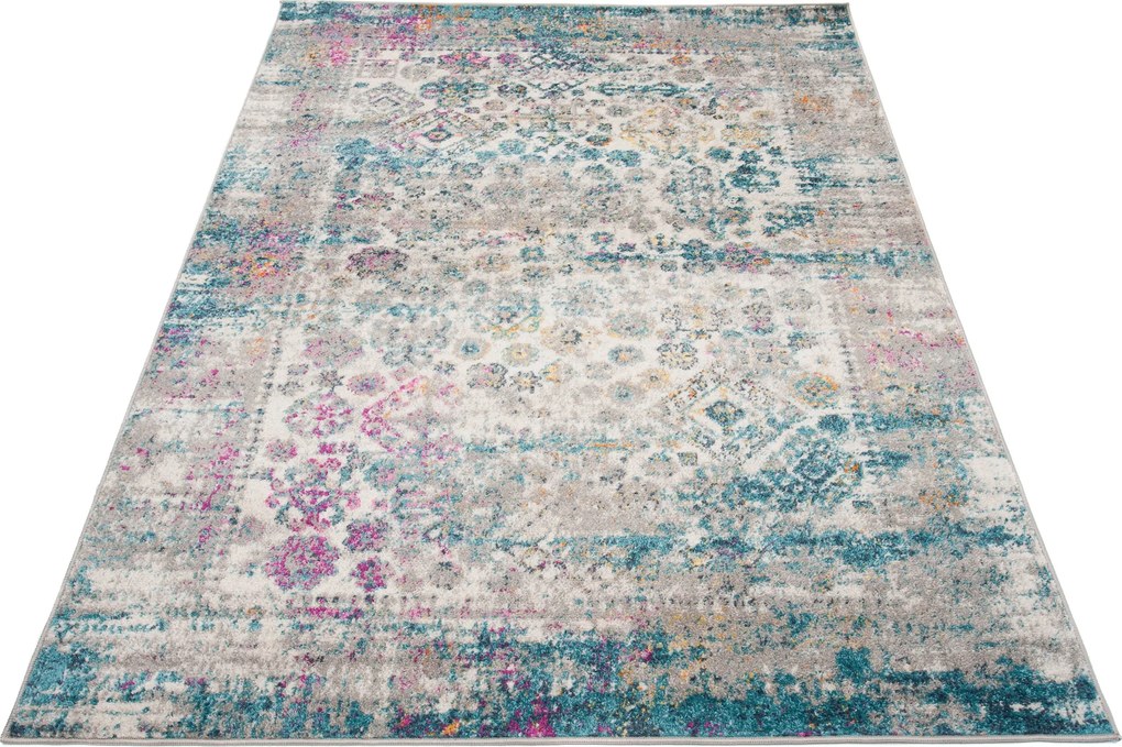 TA Koberec D253A AGREY/MAVI AZURE Rozmer: 80x150 cm