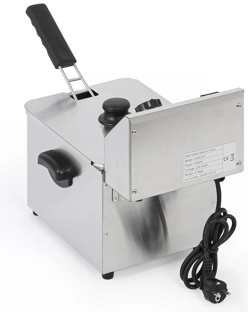 Profesionálna elektrická fritéza 4 l, 2000 W