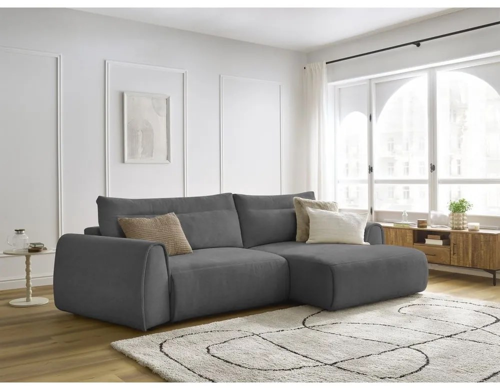Sivá rohová pohovka Aden – Bobochic Paris