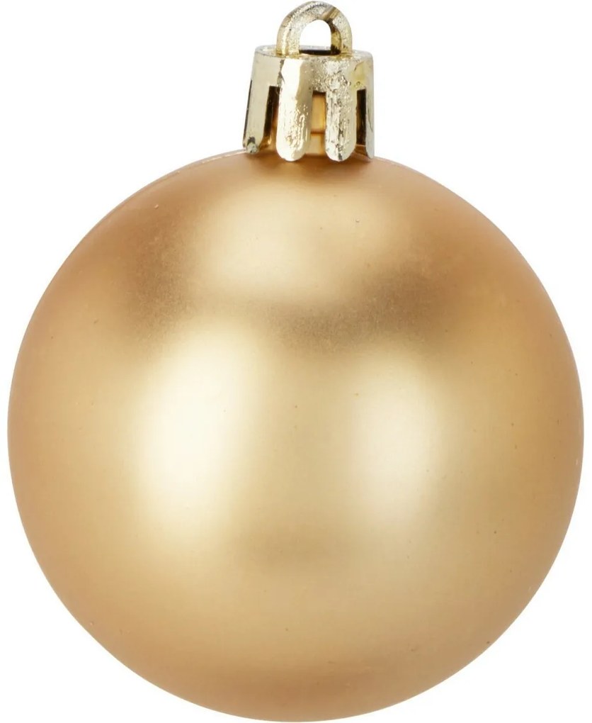 Súprava 16 ks vianočných ozdôb Festive Sparkles, zlatá, pr. 5 cm, plast