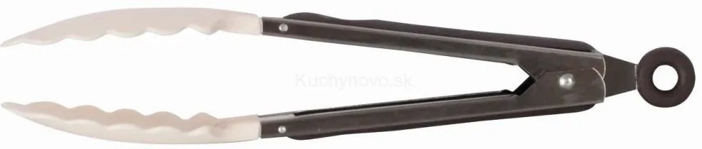 Silikonové univerzálne kliešte Grande Cream Brown 23 cm AMBITION