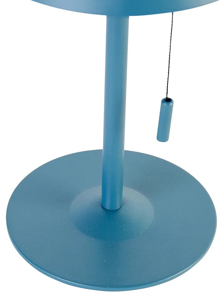 Sada 2 stolových lamp modrých vrátane LED 3-stupňový stmievač nabíjateľné a solárne - Ferre