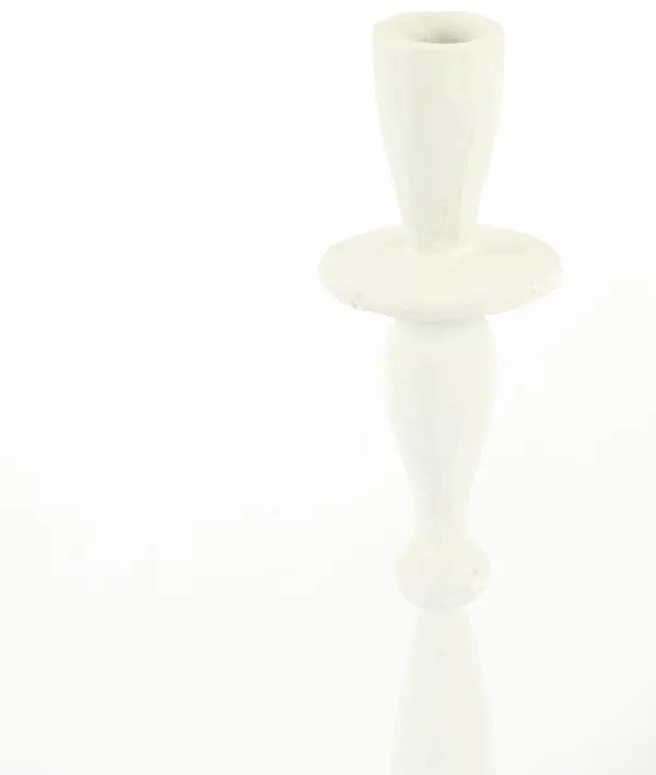 Kovový svietnik CASANDRA, Cream (S), 24,5 cm