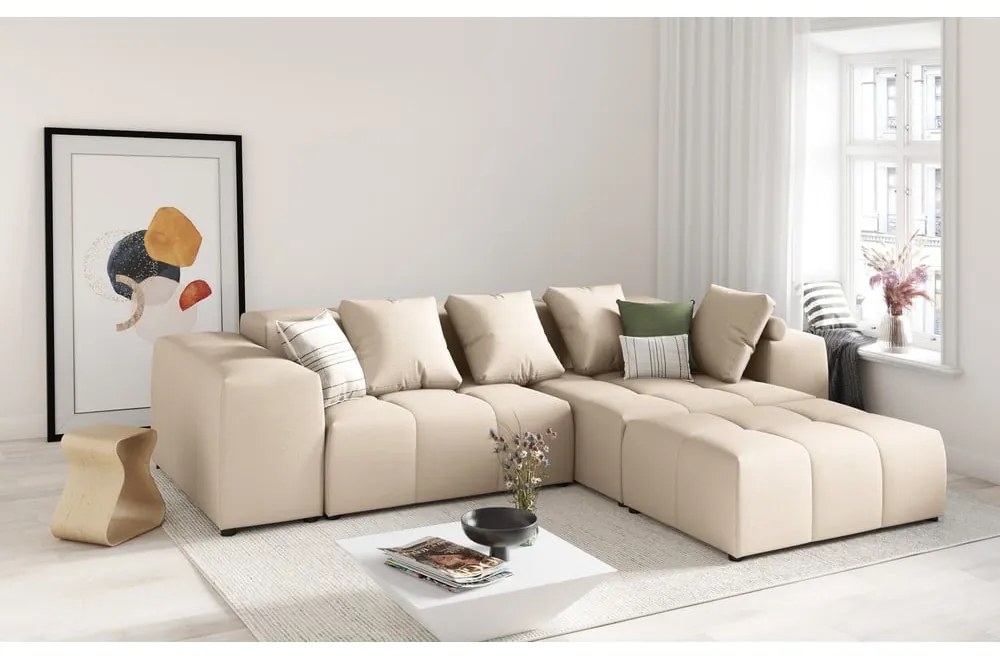 Béžový vankúš k modulárnej pohovke Rome - Cosmopolitan Design