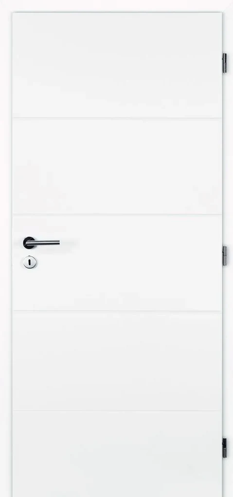 Doornite Quatro Interiérové dvere 60 P, 646 × 1983 mm, lakované, pravé, biele, plné