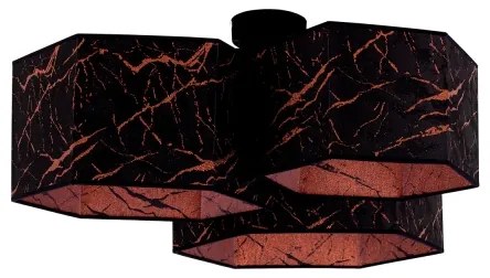 Duolla - Prisadený luster ROLLER TRIO HEX 3xE27/15W/230V čierna/medená