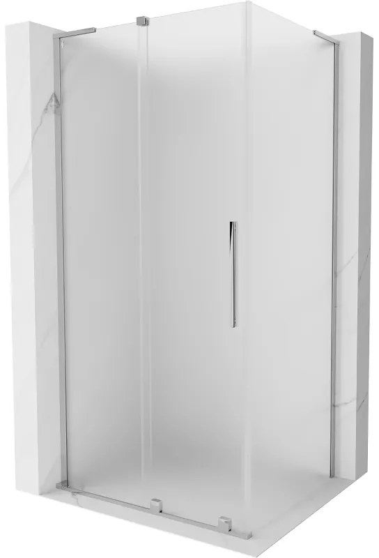 Mexen Velar L, sprchový kút s posuvnými dverami 90 x 100 cm, 8mm sklo námraza, chrómová, 871-090-100-33-01