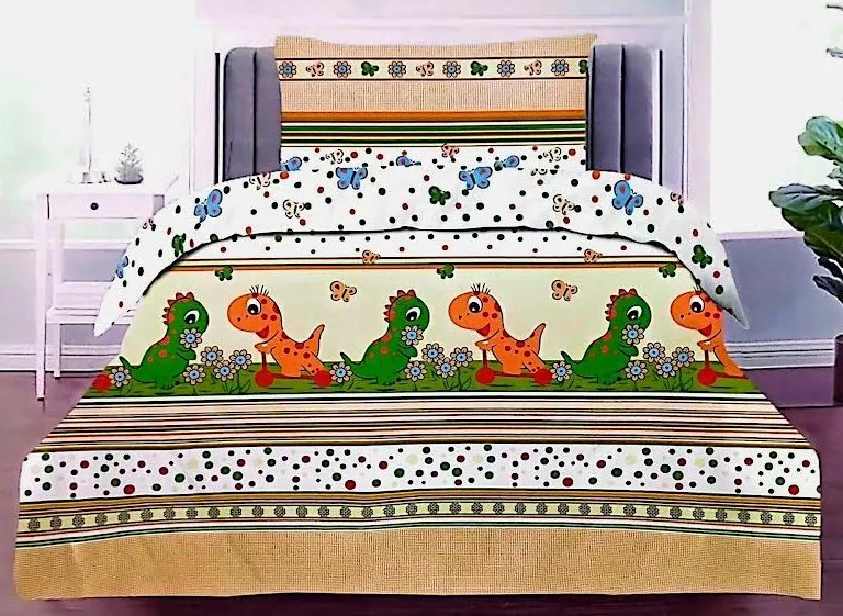 Obliečky DinoPark Bavlna 70x90 140x200 cm