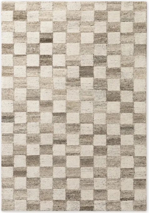 Koberec BOHO Quadra kremový / hnedý