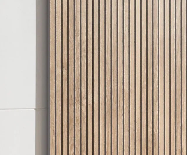 Šatníková skriňa Berno, 170 cm, biela/dub