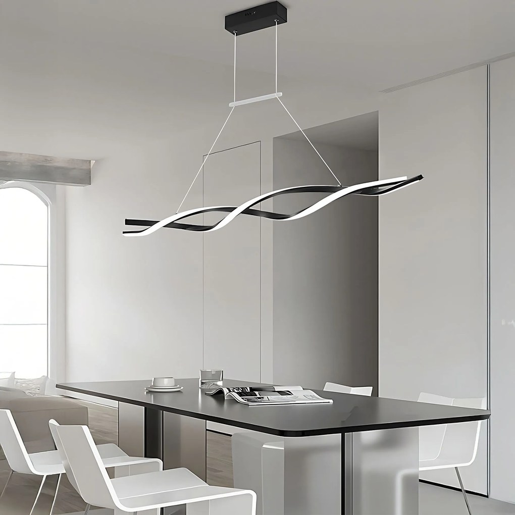 Toolight Toolight, LED závesné osvetlenie 120cm, 46W, 3000K, 2000lm, LHJ020-CP, čierna, OSW-50046