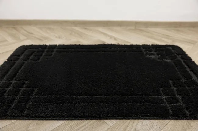 Kúpeľňový koberček Sego čierny, mozaika