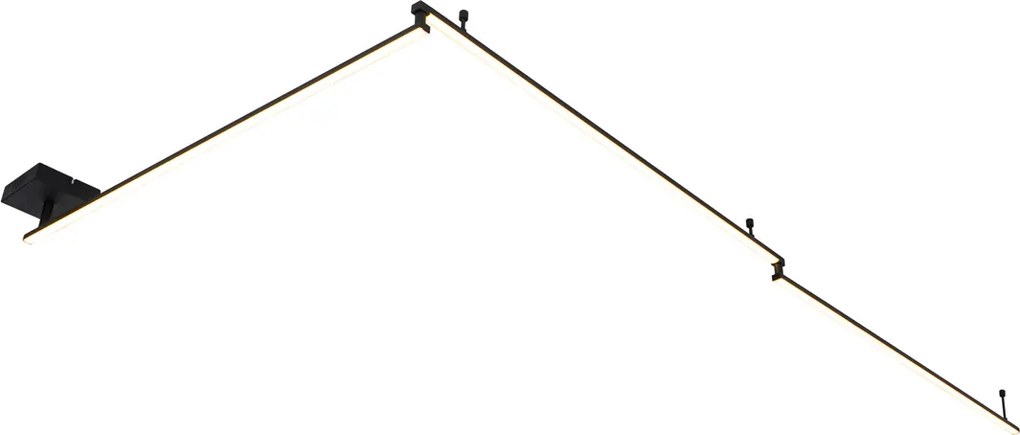 Čierne stropné svietidlo 300 cm vrátane LED 3-stupňové stmievateľné nastaviteľné - Annuschka