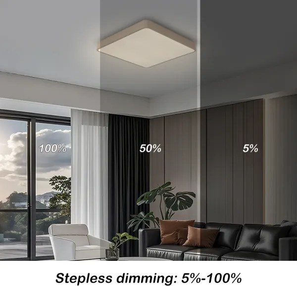 Brilagi-LED stmievateľné stropné svietidlo POOL SQUARE LED/36W/230V 3000-6000K 40x40 cm béžová+DO