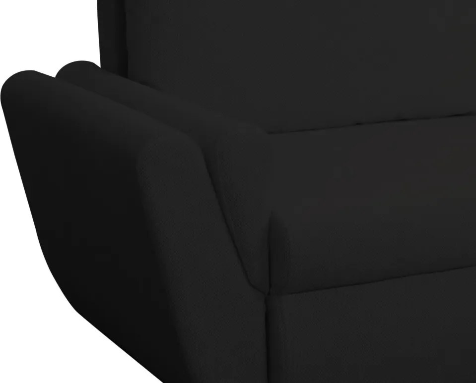 Rohová sedačka Helvetius, čierna látka