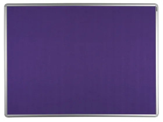 Textilná nástenka ekoTAB v hliníkovom ráme, 900 x 600 mm, fialová