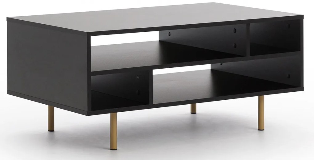 Konferenčný stolík Nubia - čierna / zlatobéžová