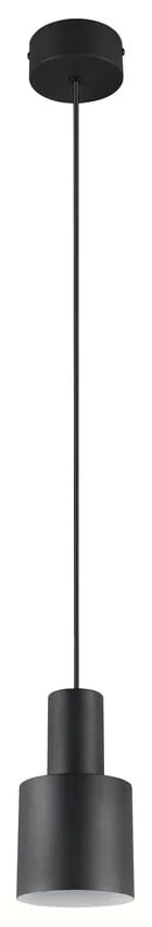 Čierne závesné svietidlo s kovovým tienidlom ø 12 cm Agudo – Trio