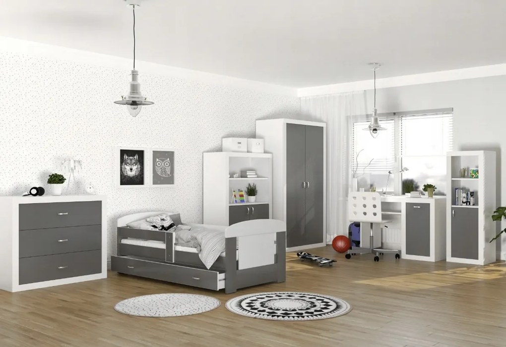 Detská šatníková skriňa FILIP, color, bialy/ružový