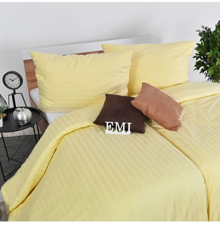 Obliečky damaškové žlté EMI, Obliečka na vankúš valec veľký