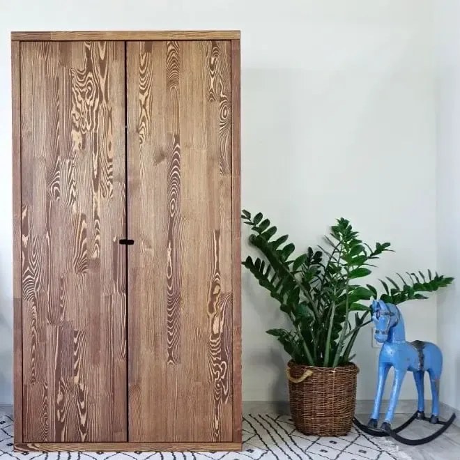 Rustikálna šatníková skriňa, 100x60x184 cm