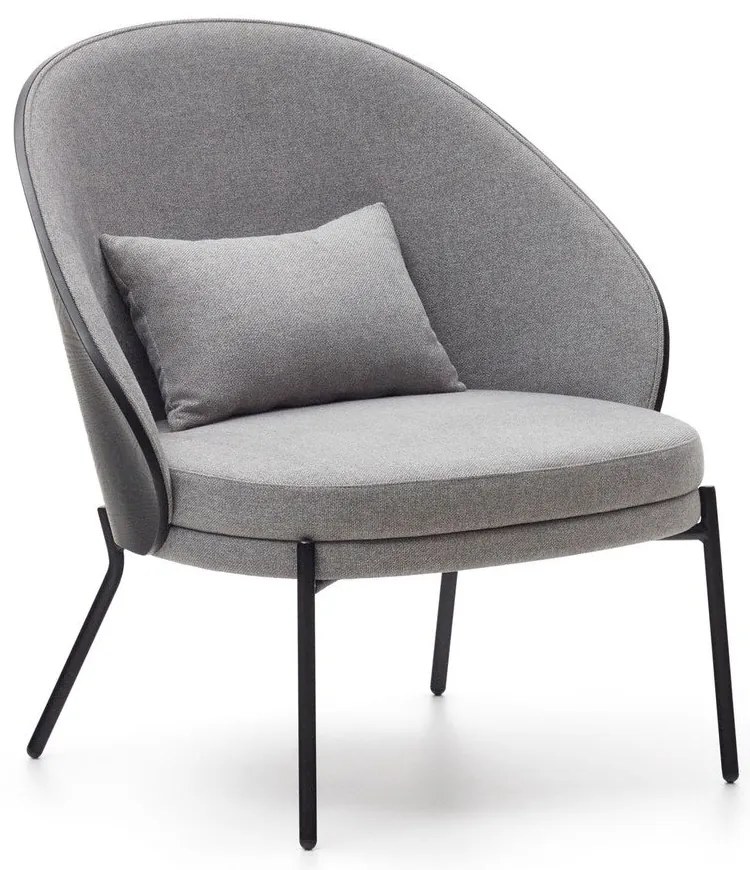 Čierno-sivé kreslo Eamy – Kave Home