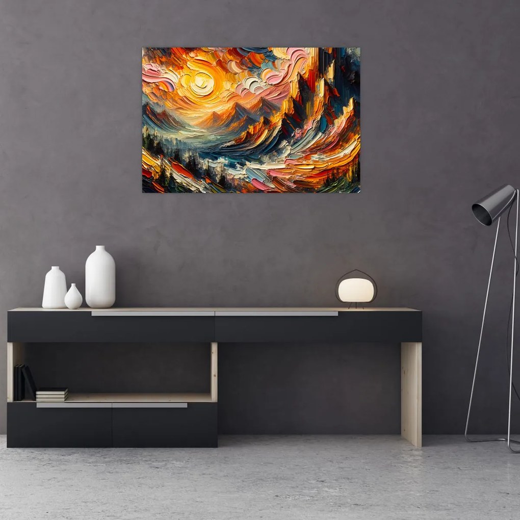 Obraz - Hory zalité slnkom (90x60 cm)