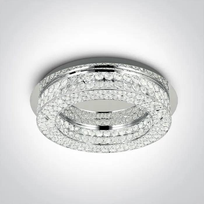 Luxusné svietidlo ONE LIGHT THE GLASS STONE kruh 62184A/C/W